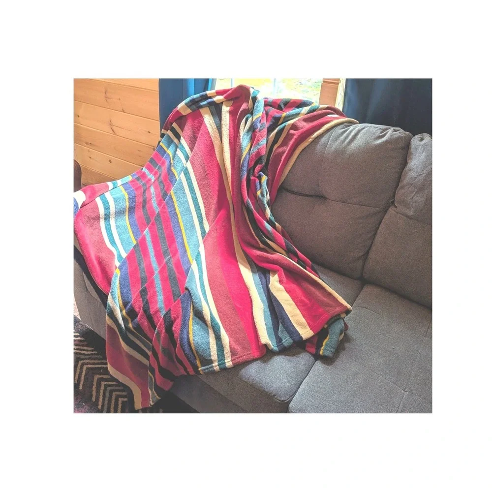 Lauren Ralph Lauren Fleece Throw Blanket Southwestern Cabin Lodge Heritage 60x78